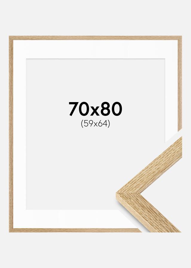 Ramme Selection Eg 70x80 cm - Passepartout Hvid 60x65 cm