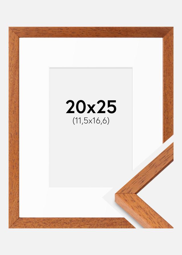 Ramme Ares Kirsebær 20x25 cm - Passepartout Hvid B6 125x176 mm