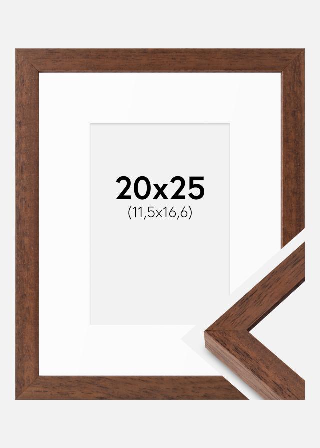 Ramme Hermes Teak 20x25 cm - Passepartout Hvid B6 125x176 mm