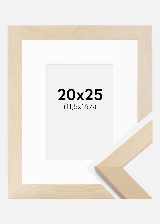 Ramme Trendline Natur 20x25 cm - Passepartout Hvid B6 125x176 mm
