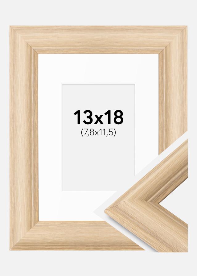 Ramme Västkusten Eg 13x18 cm - Passepartout Hvid B7 88x125 mm