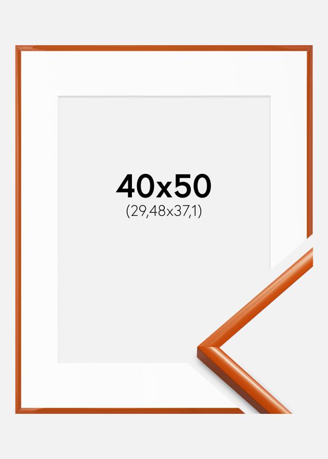 Ramme New Lifestyle Orange 40x50 cm - Passepartout Hvid 12x15 inches