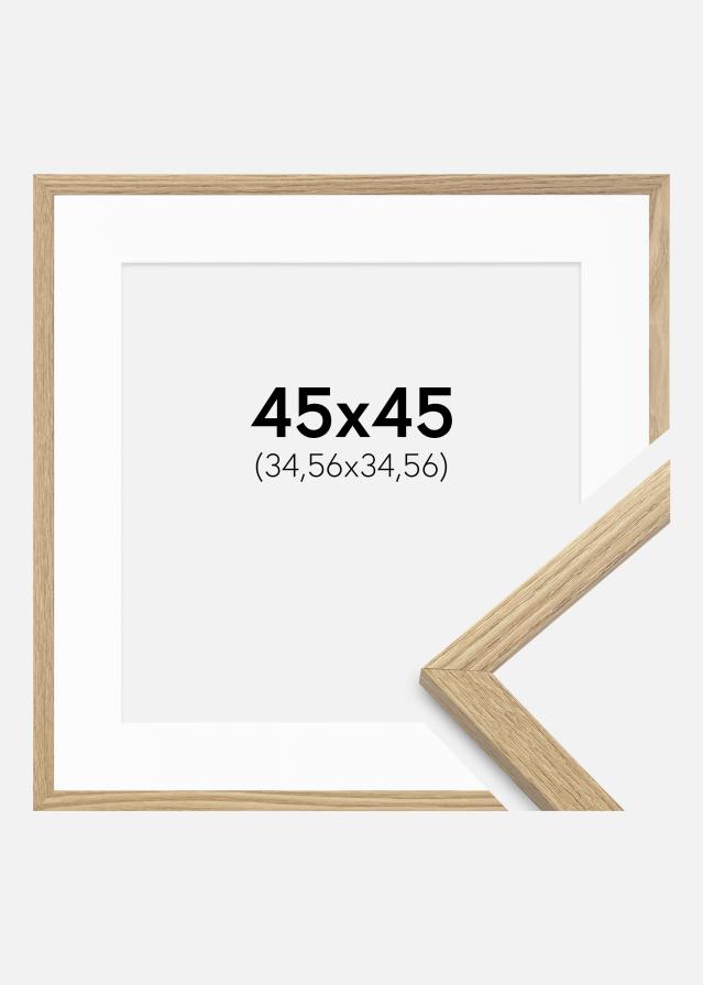 Ramme Trendy Eg 45x45 cm - Passepartout Hvid 14x14 inches