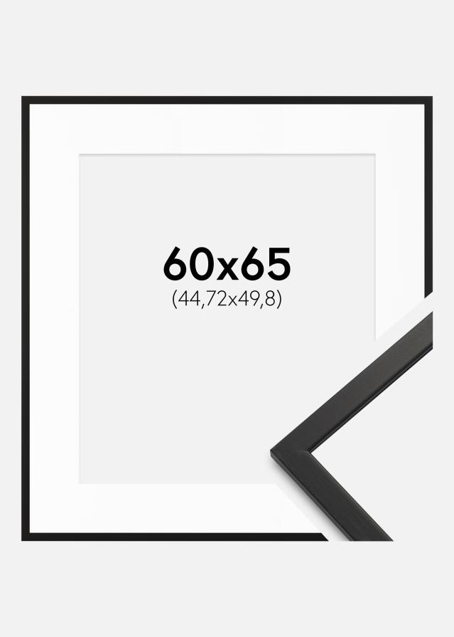 Ramme Edsbyn Sort 60x65 cm - Passepartout Hvid 18x20 inches