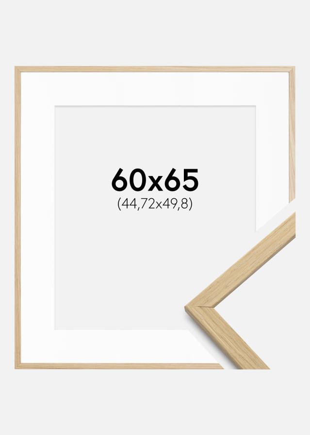 Ramme Edsbyn Eg 60x65 cm - Passepartout Hvid 18x20 inches