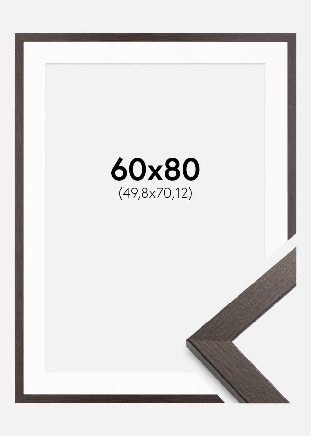 Ramme Stilren Wenge 60x80 cm - Passepartout Hvid 20x28 inches