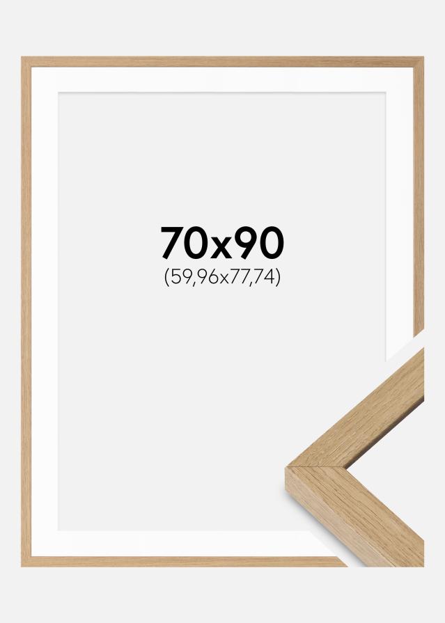 Ramme Hermes Naturlig Eg 70x90 cm - Passepartout Hvid 24x31 inches