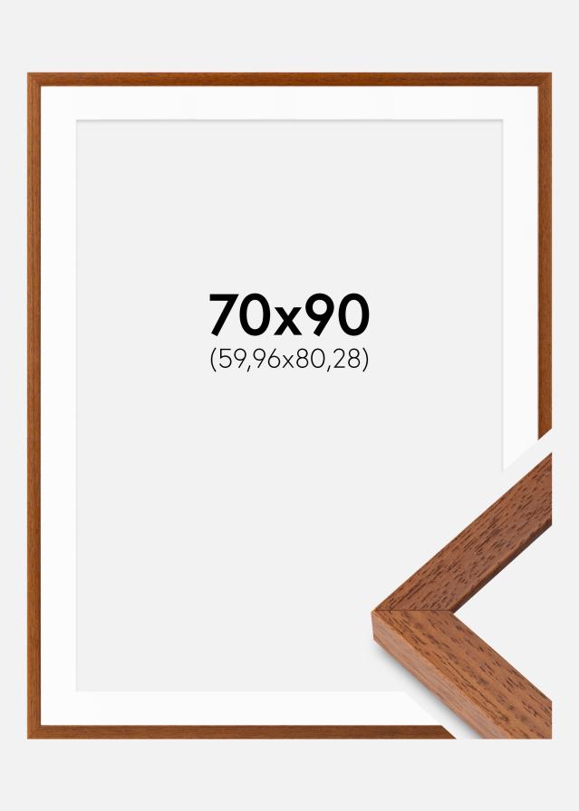 Ramme Hermes Bog 70x90 cm - Passepartout Hvid 24x32 inches