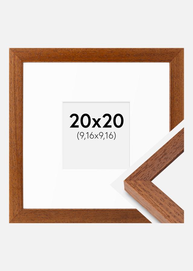 Ramme Hermes Bog 20x20 cm - Passepartout Hvid 4x4 inches