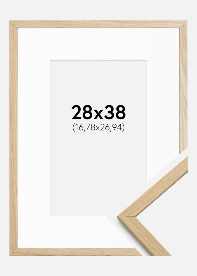 Ramme Edsbyn Eg 28x38 cm - Passepartout Hvid 7x11 inches