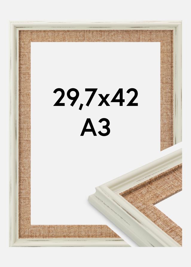 Ramme Sandweave Akrylglas Hvid 29.7x42 cm (A3)