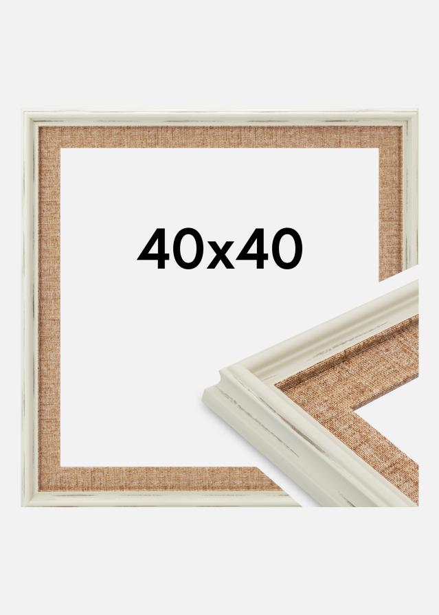 Ramme Sandweave Akrylglas Hvid 40x40 cm