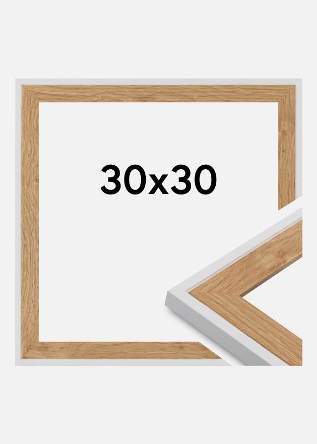 Ramme Linea Akrylglas Beech / White 30x30 cm