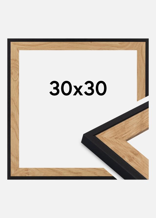 Ramme Linea Akrylglas Oak / Black 30x30 cm