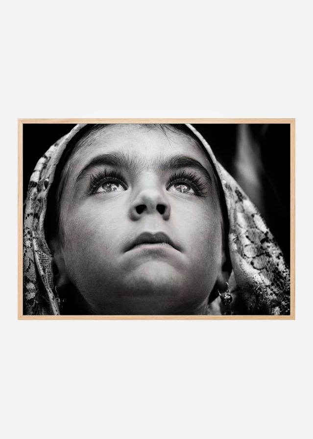 Girl with Sardinian traditional veil Plakat