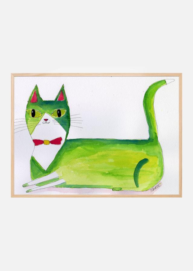 The green cat Plakat