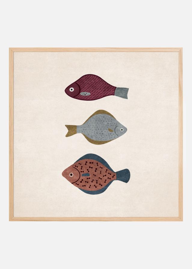 Trio of Fish Forms Plakat