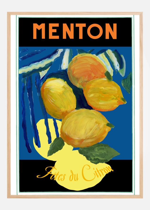 Lemons Menton Citrus Fruit Plakat