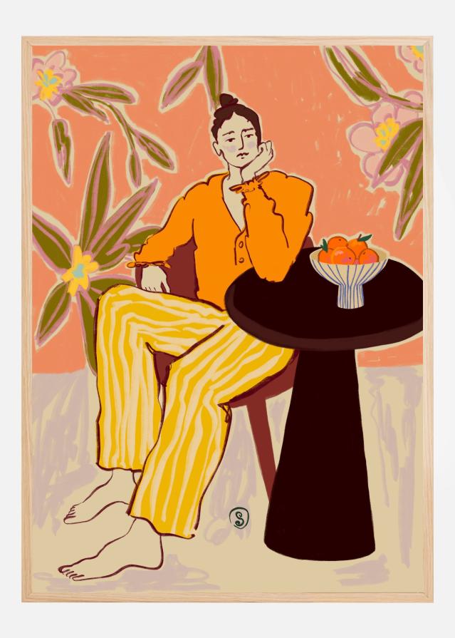 Girl With Oranges Plakat