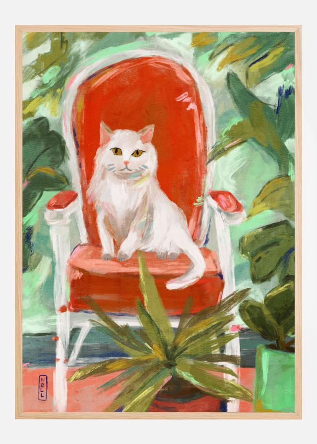 Indoor Jungle Cat Painting Plakat