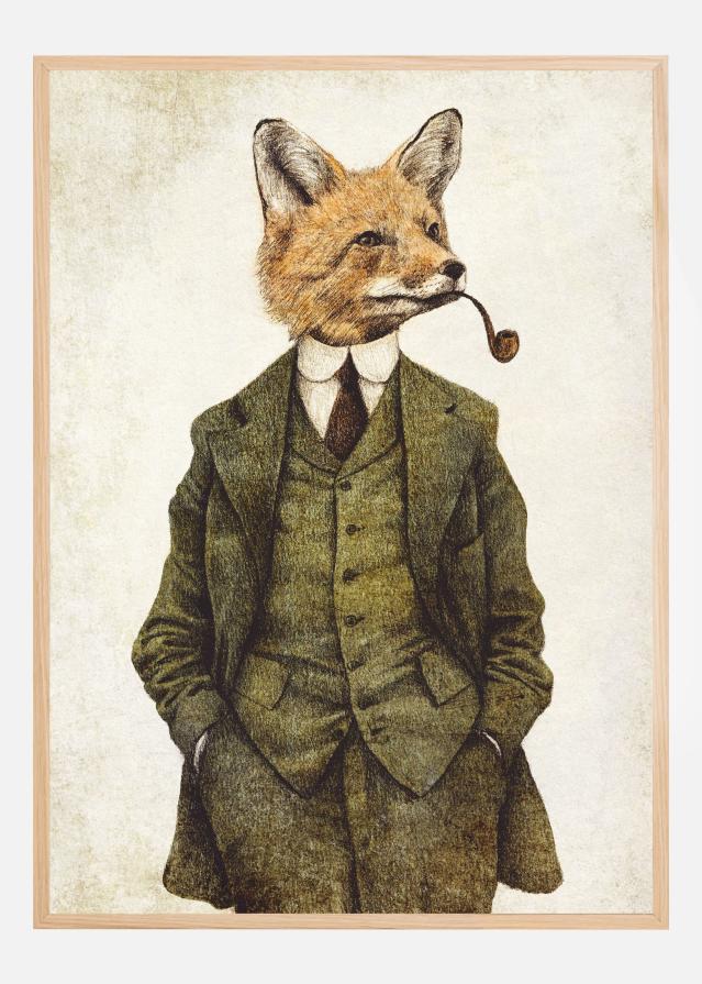 The Vintage Stylish Fox Plakat