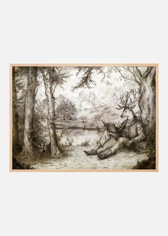 READING UNDER A TREE Plakat