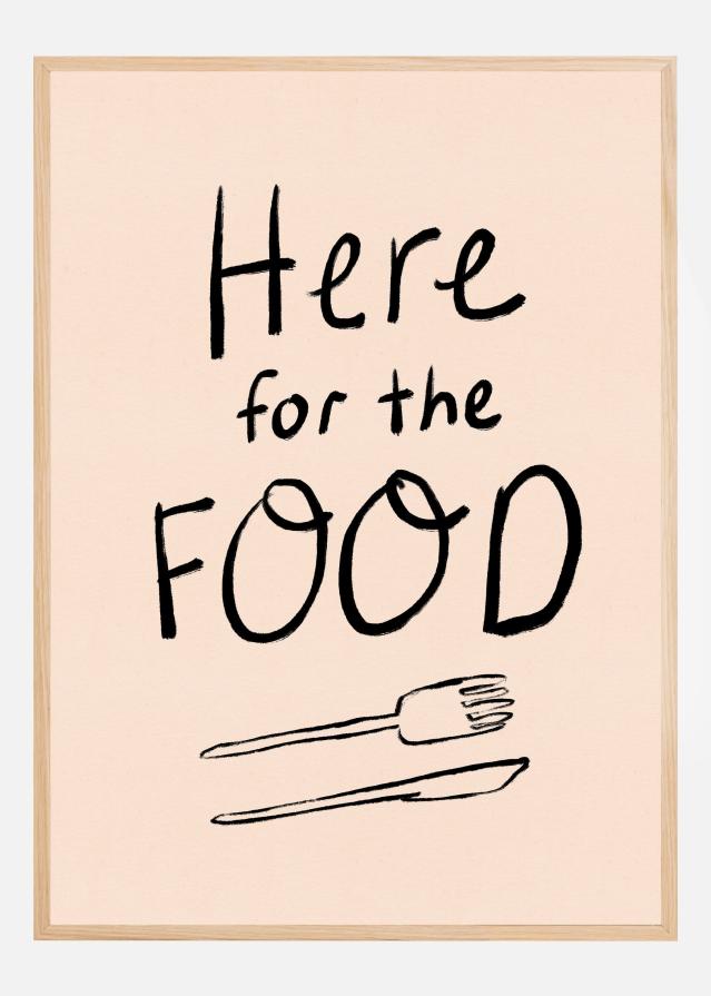 Here for the Food Typography Plakat