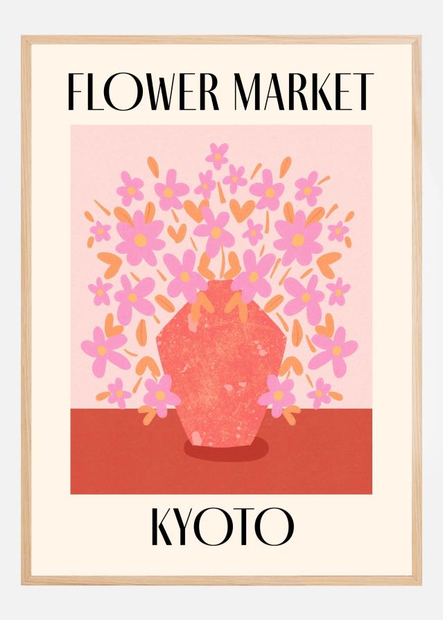 Kyoto Flower Market Japan Travel Plakat