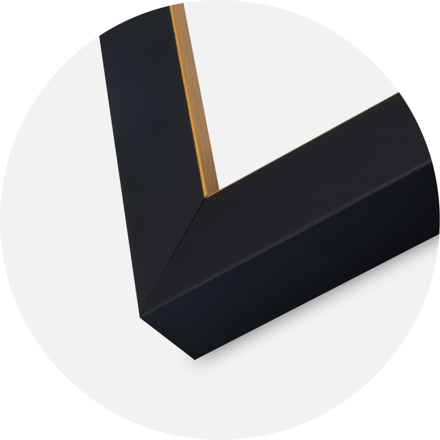 Ramme Sussex Akrylglas Sort/Guld 60x80 cm