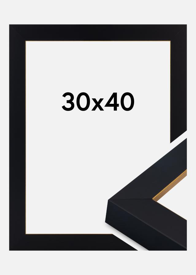 Ramme Sussex Akrylglas Sort/Guld 30x40 cm