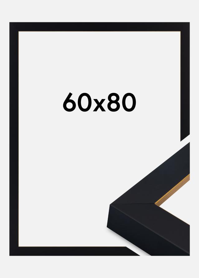 Ramme Sussex Akrylglas Sort/Guld 60x80 cm