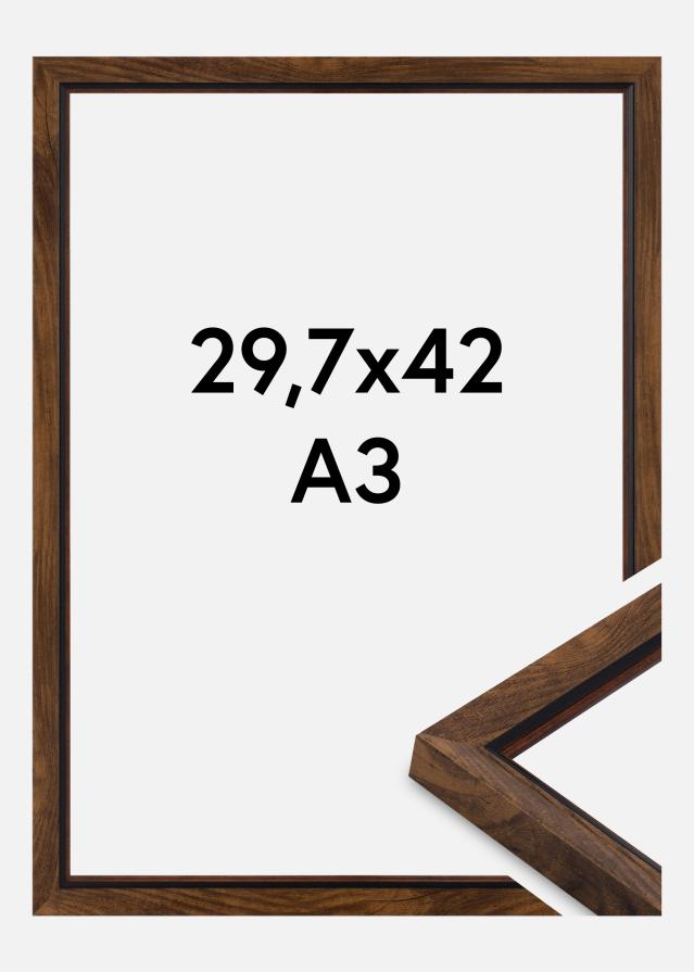 Ramme Obsidian Akrylglas Valnød 29.7x42 cm (A3)