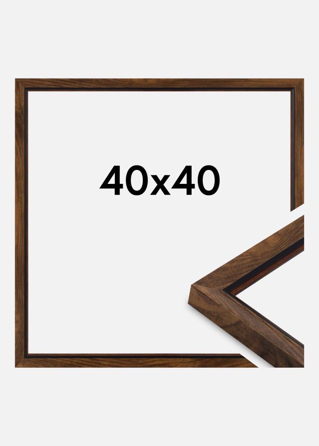 Ramme Obsidian Akrylglas Valnød 40x40 cm