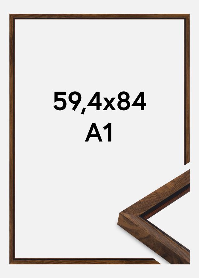 Ramme Obsidian Akrylglas Valnød 59.4x84 cm (A1)