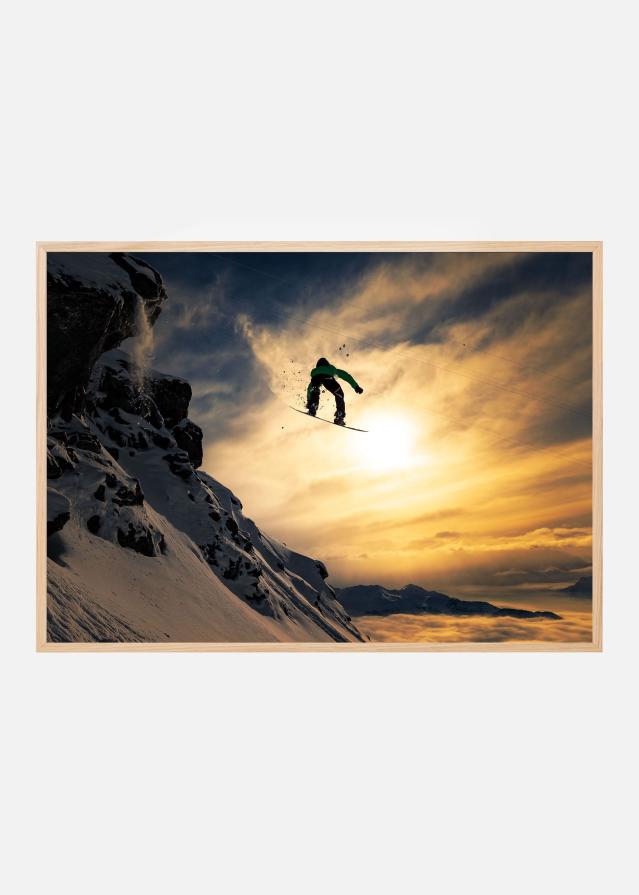 Sunset Snowboarding Plakat