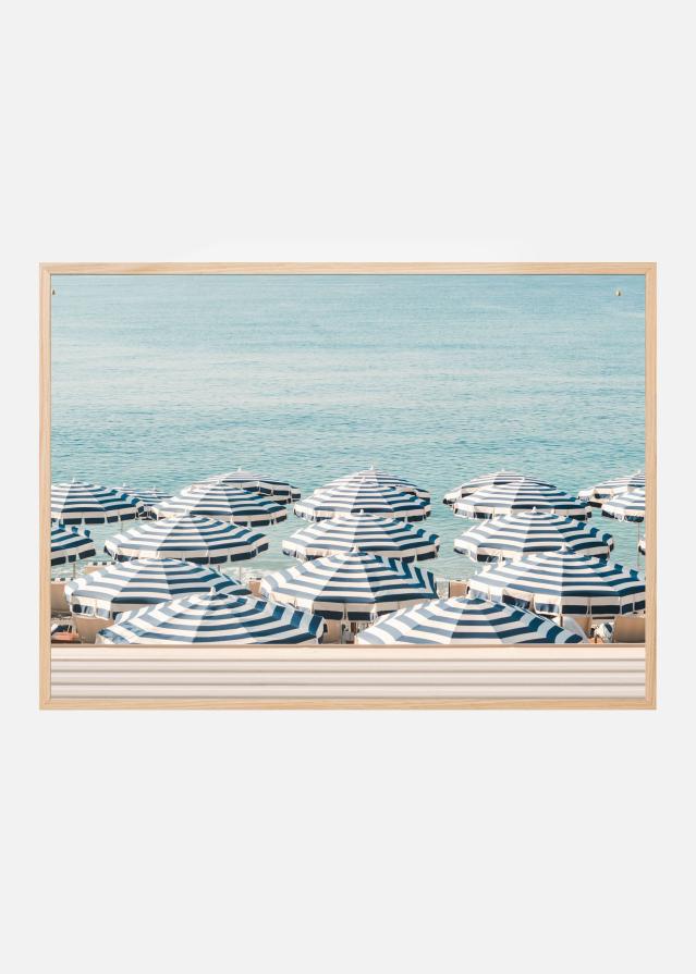 Striped Beach Umbrellas Plakat