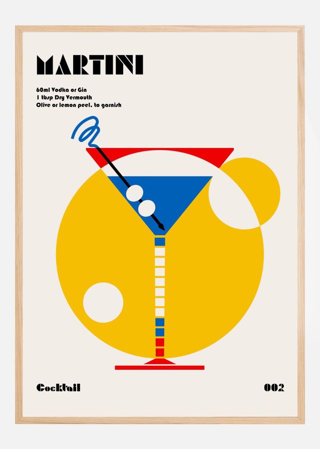Martini Bauhaus Cocktail Plakat