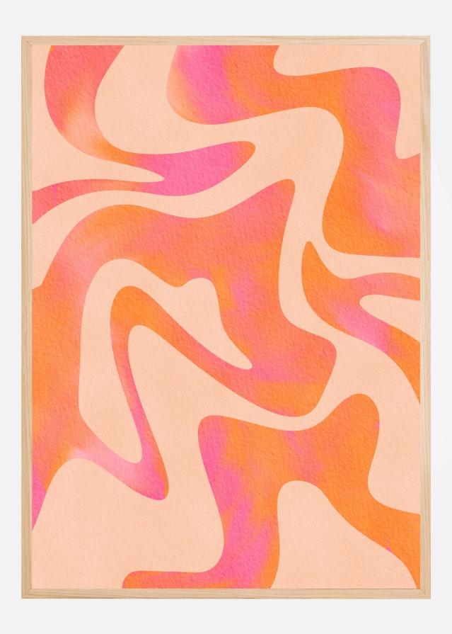 Abstract Wave - Peach Fuzz Plakat