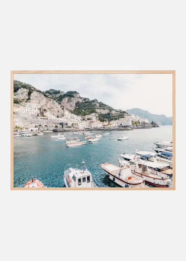 Amalfi coast with boats #2 Plakat