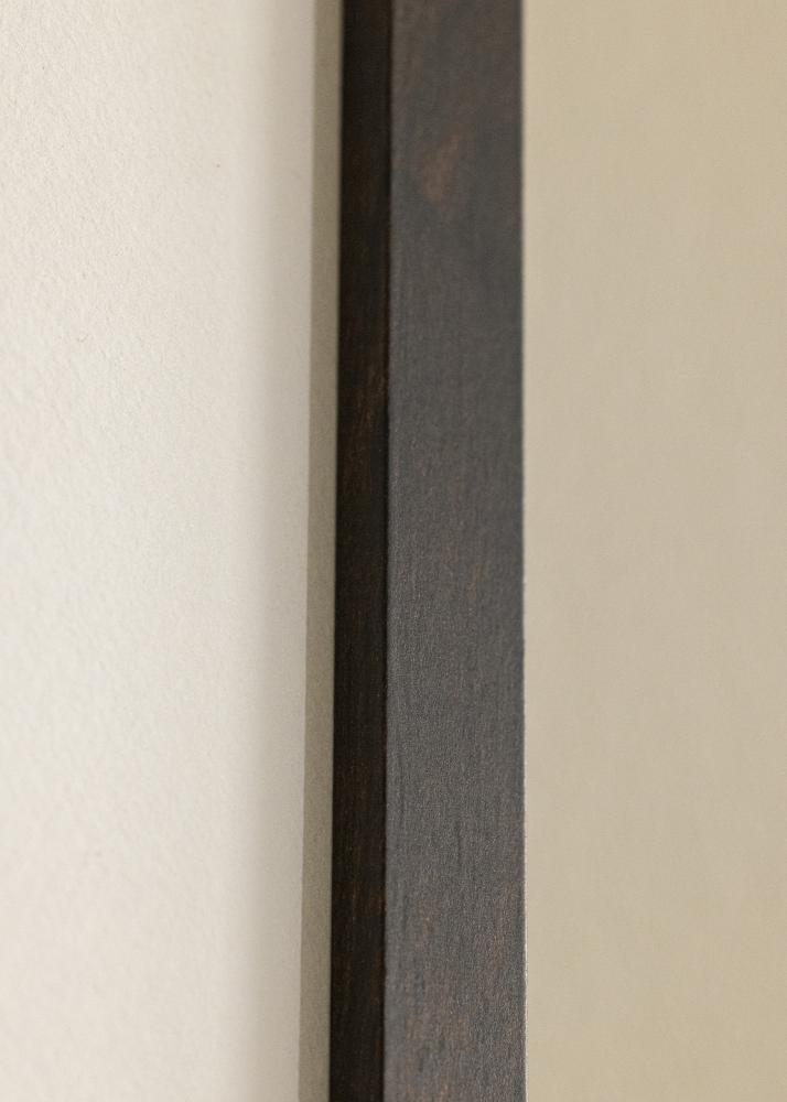 Ramme Trendy Valnød 45x55 cm - Passepartout Hvid 35x46 cm