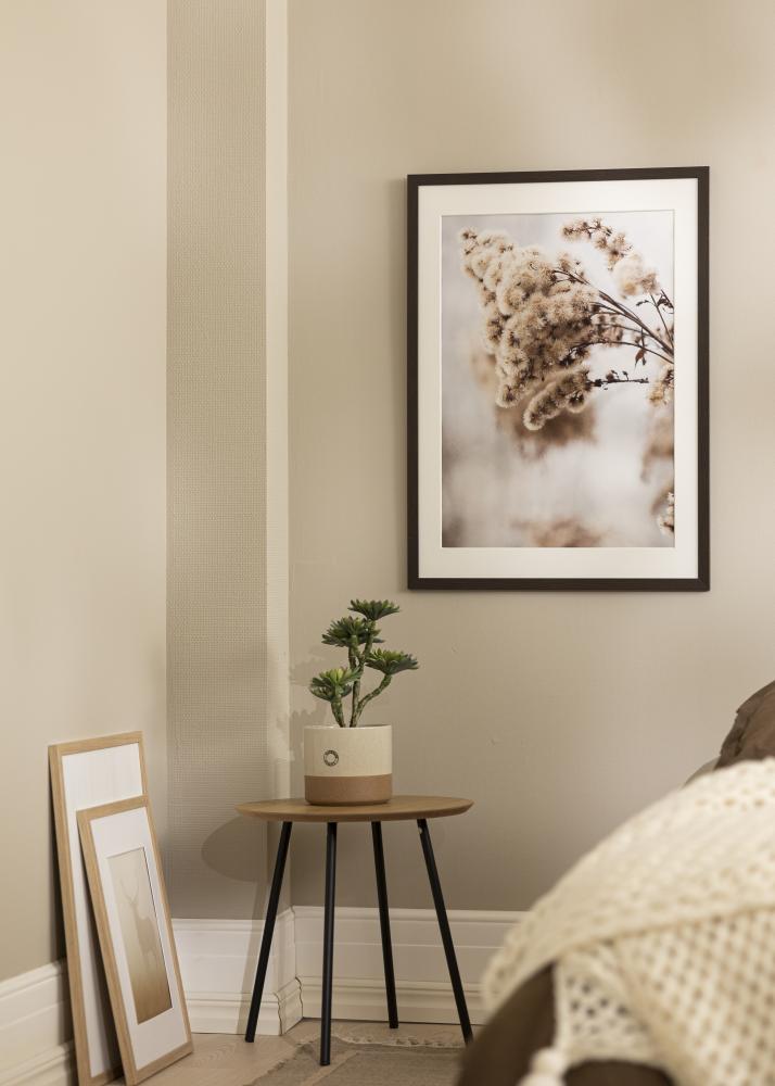 Ramme Stilren Wenge 40x50 cm - Passepartout Hvid 30x40 cm