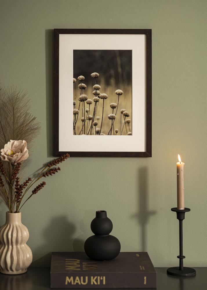 Ramme Selection Valnød 55x70 cm - Passepartout Hvid 46x60 cm