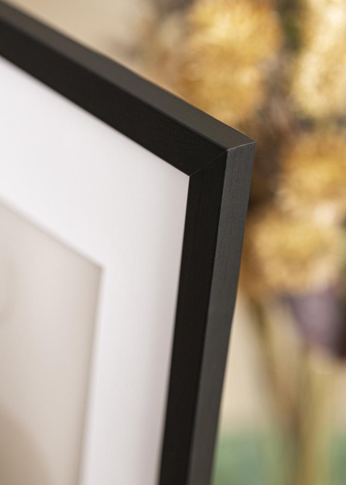 Ramme Stilren Sort 60x70 cm - Passepartout Hvid 50x56 cm