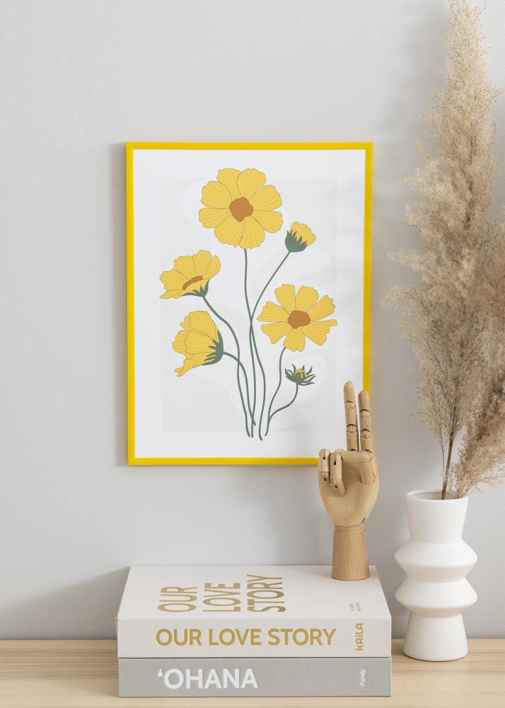 Ramme New Lifestyle Gul 42x59,4 cm - Passepartout Hvid 25x38 cm