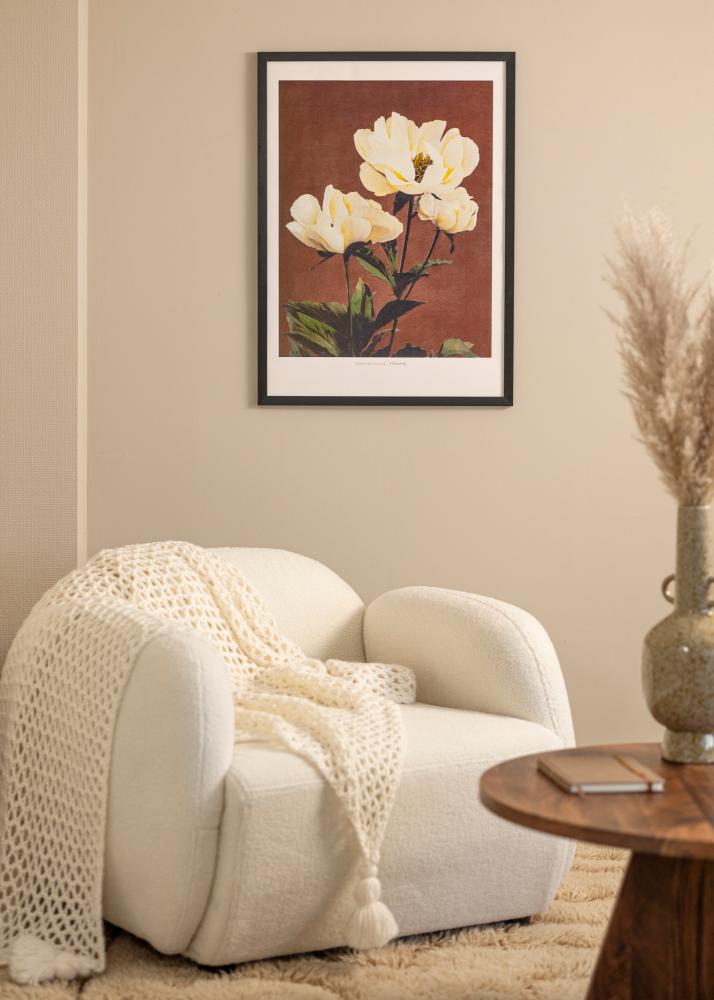 Ramme BGA Classic Sort 60x60 cm - Passepartout Hvid 50x50 cm