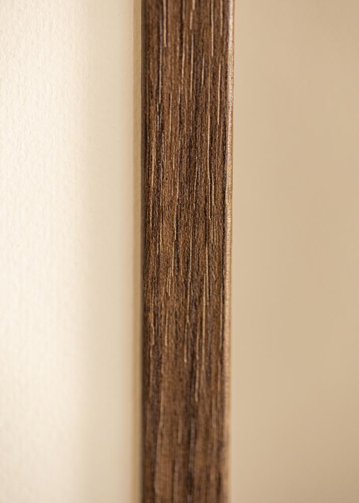 Ramme Ares Valnød 28x35 cm - Passepartout Hvid 20x25 cm