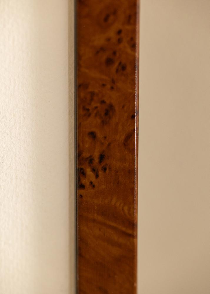 Ramme Ares valnød 50x70 cm - Passepartout Hvid 42x59,4 cm