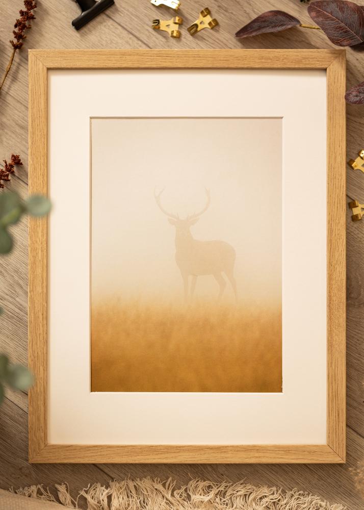 Ramme Hermes Naturlig Eg 45x60 cm - Passepartout Hvid 13x19 inches