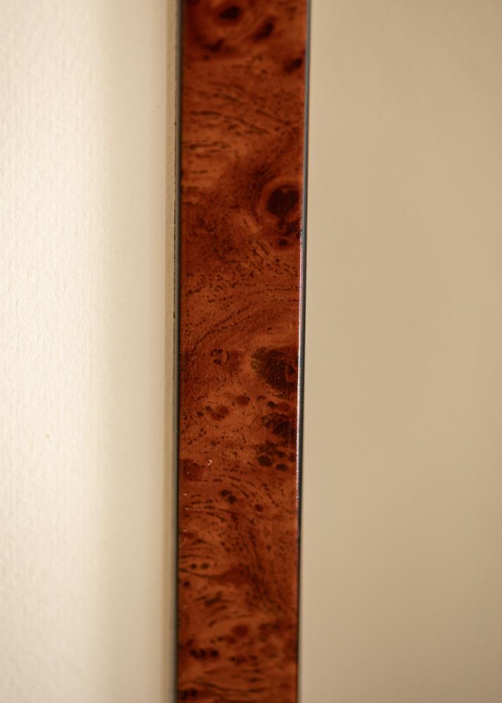 Ramme Hermes valnød 30x45 cm - Passepartout Hvid 20x35 cm