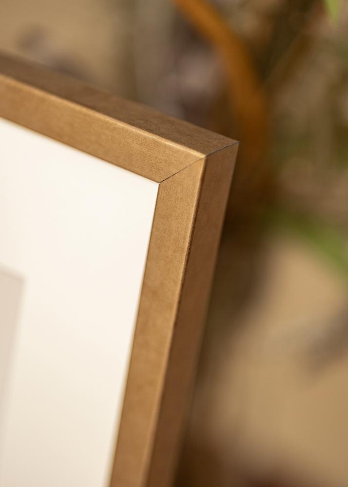 Ramme Ares Messing 20x30 cm - Passepartout Hvid 9x11 cm